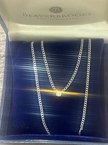 18ct diamond necklace 22inch - 18ct,