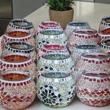 Turkish mosaic candle holders - turkish,