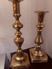 2 Antique Brass Candle Stick