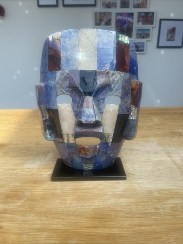 Mayan aztec death mask pearl - mayan,