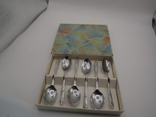 BOXED SET OF SIX CHROME PLATE APOSTLE SPOONS