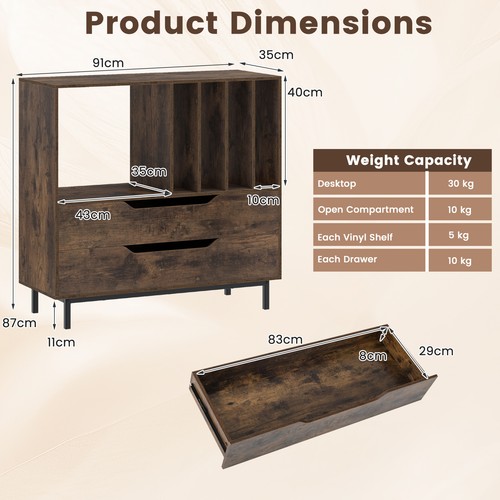 Record storage cabinet retro - cabinet,