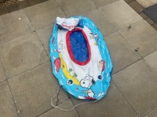 VINTAGE LARGE INFLATABLE SNOOPY DINGY BOAT WITH CORD 1990's