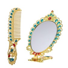 Mirror Comb Set Peacock