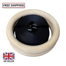 28MM Professional Wooden Gymnastic Rings for Exercise Workout Fitness Pull Up