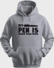 Funny Unisex Hoodie Hooded Sweatshirt Gildan My Pen is Bigger H0082