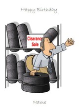 Tyre Salesman Fitter card personalise for any occasion