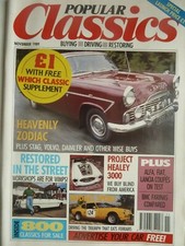 POPULAR CLASSICS NOV 89 feat ZODIAC, HEALEY 3000, ALFA GTV, LANCIA 2000HF & MORE