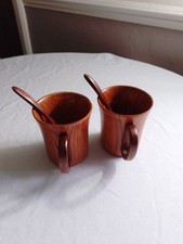2 Wooden Beer Cup Tankard