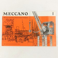 Vintage 1960s Meccano 1 Instructions Outfit Manual Very Good Condition