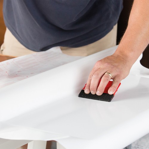 Gloss white sticky - white, backed