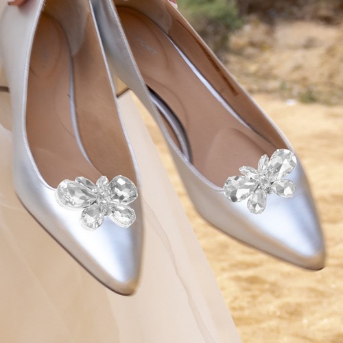 2pcs shoe clips - shoe, rhinestone