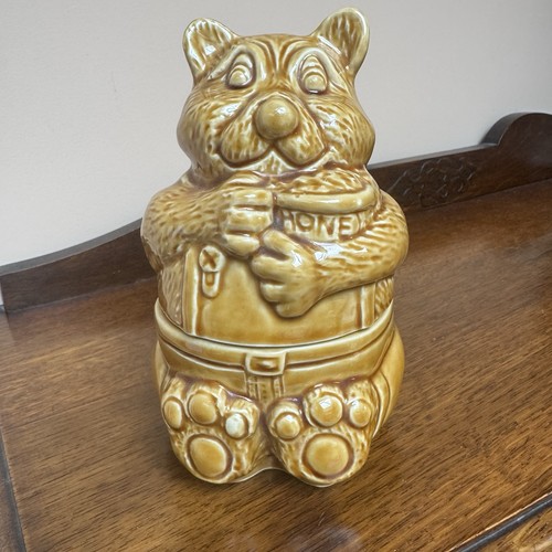 Vintage ceramic bear holding - vintage, a