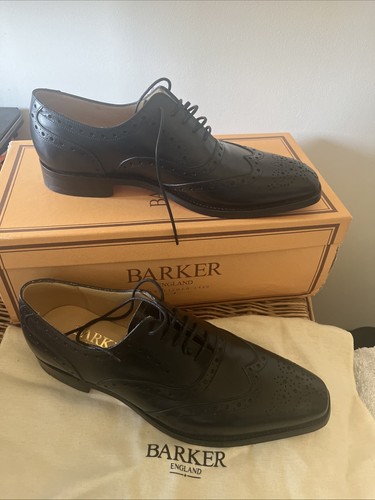 Barker leather shoes black - leather,