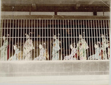 c.1890 PHOTO - JAPAN PROSTITUTES SEX WORKERS ON DISPLAY +1