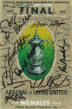 RARE MULTI SIGNED 1972 FA CUP