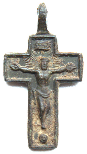 Ancient old catholic bronze - ancient,