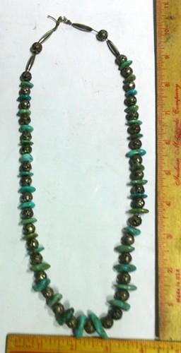 Turquoise silver necklace - turquoise,