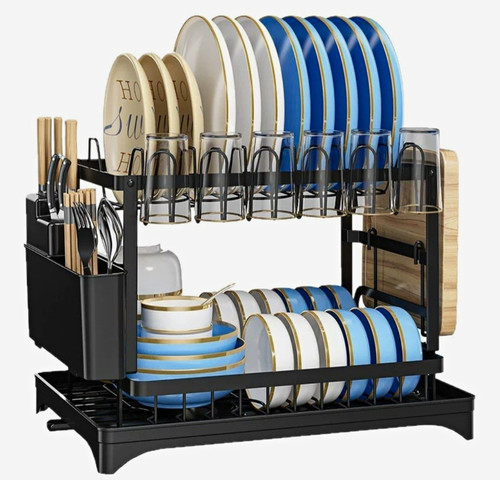 Tier dish drying rack black - 2,