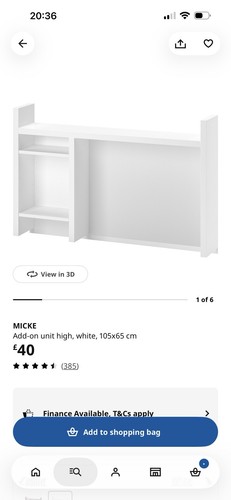 Ikea white desk add for - white, add-on