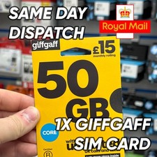 1x giffgaff PAYG SIM £15 Pack