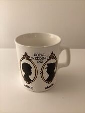 Royal wedding commemorative mug - Anne and Mark 1973 - Staffordshire Potteries