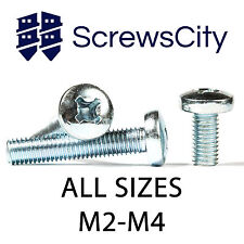 Phillips Pan Head Machine Screws Zinc Plated Steel Metric Din 7985 M2 M3 M4