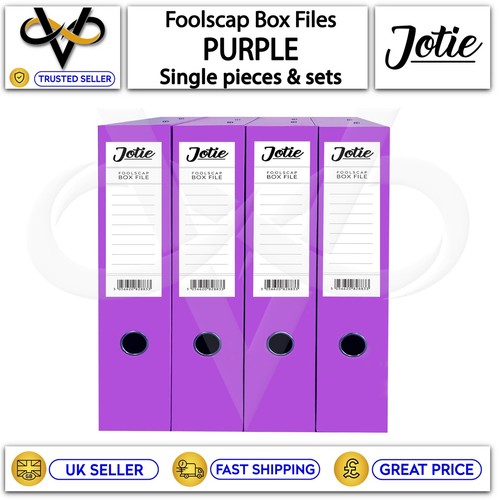 Purple foolscap box - purple, 75mm