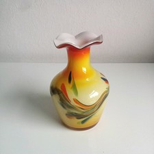 Vintage 60s Dalian Glass Vase