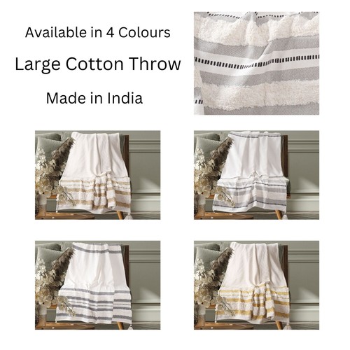 Large cotton throws for sofas - large,