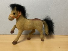 RARE VINTAGE FLOCKED VELVET PONY HORSE
