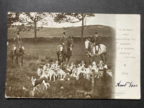 Fox hunting meet - huntsmen, &