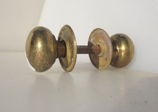 Vintage Brass Door Knobs Handles Plates Old Antique