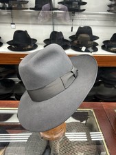 Borsalino Vercelli Men's Gray Fur Felt Hat Size 59 7 1/4 Made In Italy