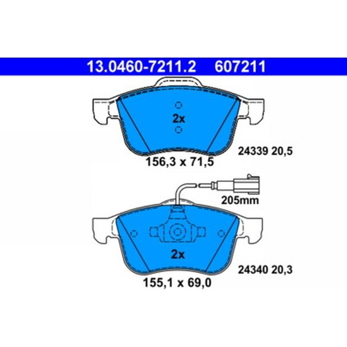 Ate 0460 7211 - 13.0460-7211.2, pad