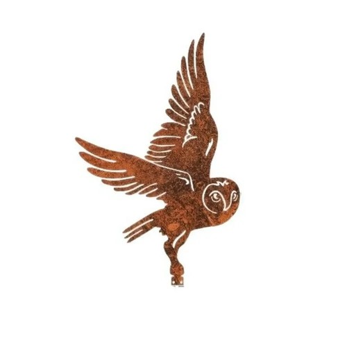 Rusty garden metal - garden, owl