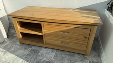 Solid Oak TV Stand Corner Media Cabinet, Wooden Entertainment Table
