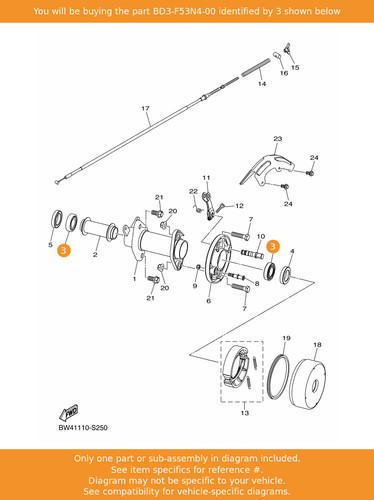 Yamaha bearing bd3 f53n4 - bearing,, bd3-f53n4-00