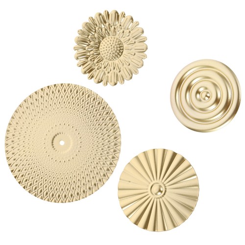 4pcs golden metal wall art - wall,