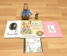 Peter Rabbit Beatrix Potter 3x Books, 1x NEW Audio CD, 2x Toys Job Lot Bundle