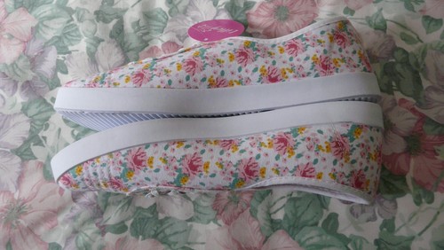 Lilley ladies floral plimsols - lilley,
