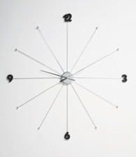 Contemporary silver wall clock