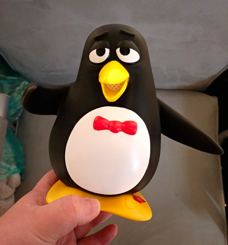 Plastic penguin figurine - plastic,