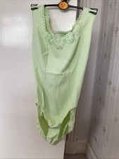 Women’s Lejaby Tocade Embroidered Stretch Bodysuit Pastel Green Bust 32-34” NEW