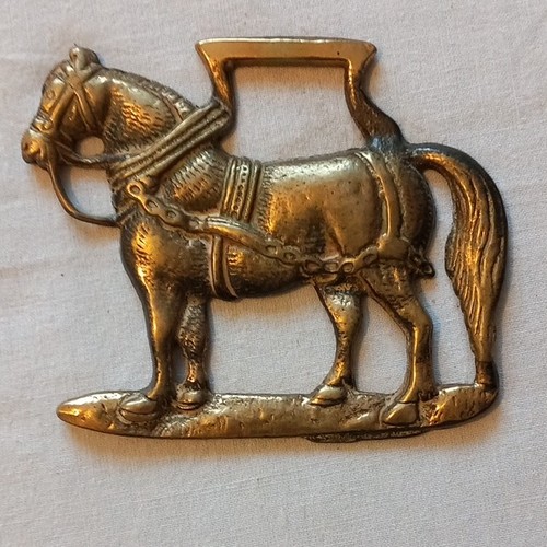 Vintage horse brass - brass, medallion