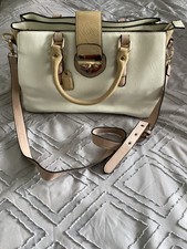 Clarks Large Ivory and Beige Handbag Great Condition with Shoulder Strap