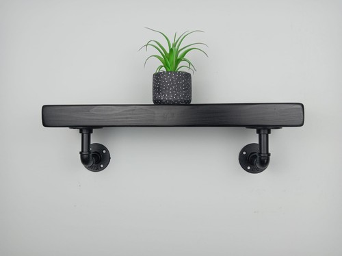 Rustic industrial shelf solid - shelf,