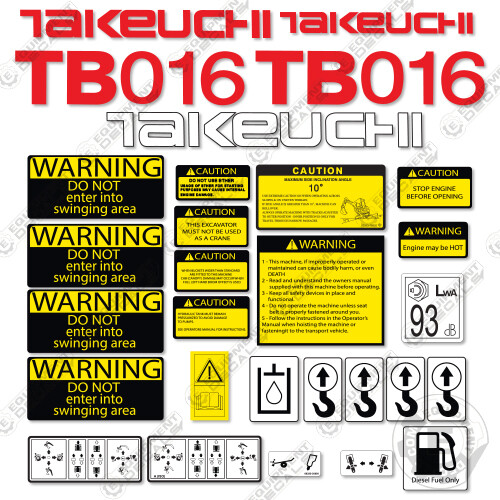 Fits takeuchi tb016 - takeuchi, kit