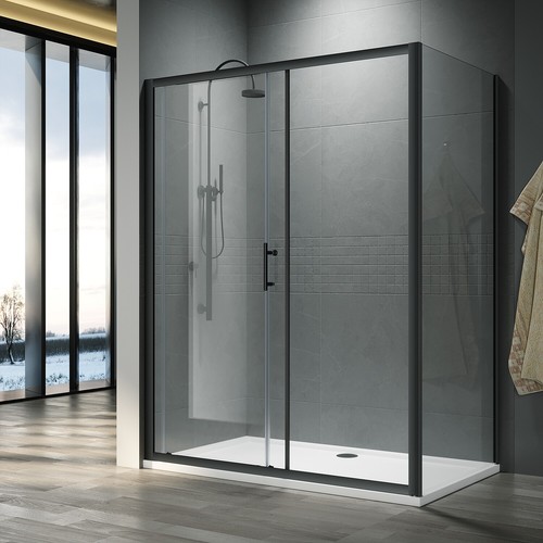 Black frame sliding door - sliding,