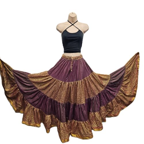 Silk blend sari yard skirt - sari, 6/7